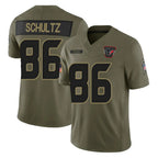H.Texans #86 Dalton Schultz Player Olive 2025 Salute To Service Limited Game Gdoa Stitched Jerseys