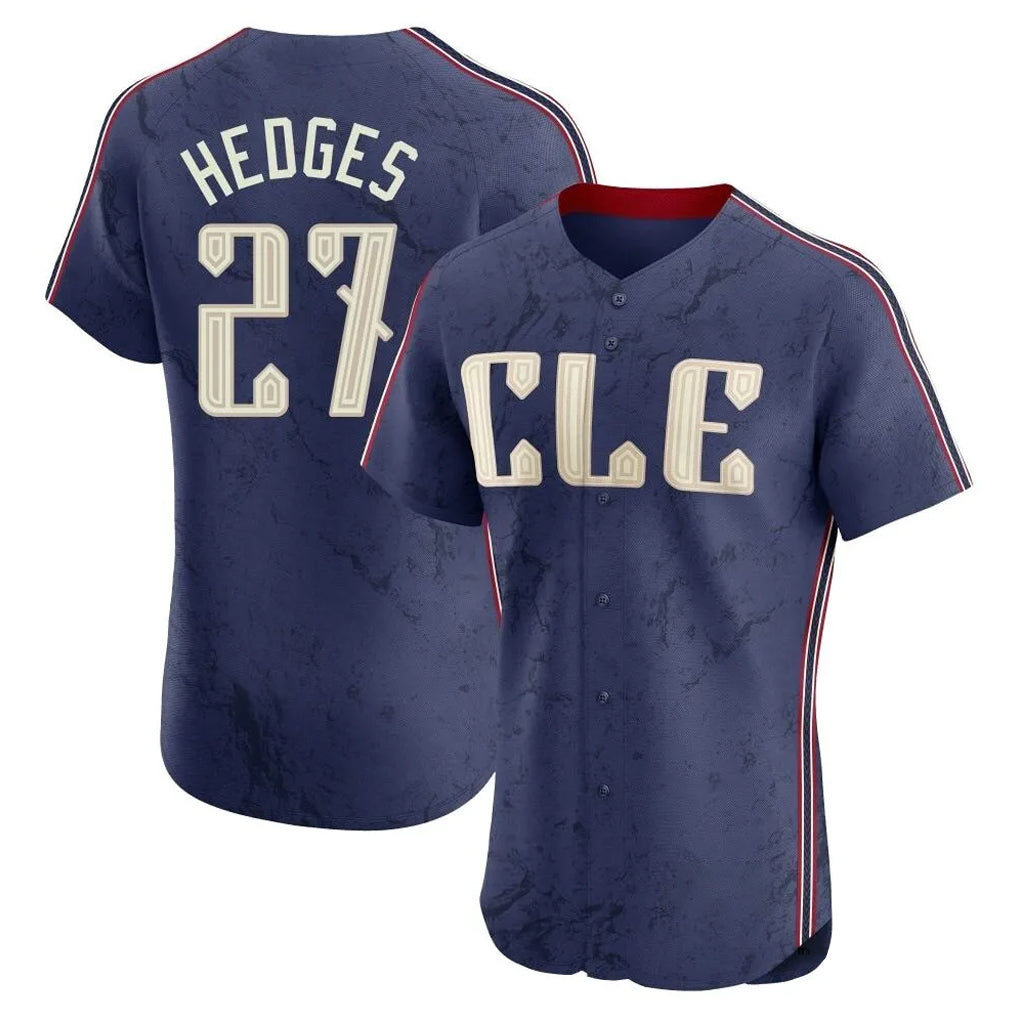 C.Guardians #27 Austin Hedges Player Navy City Connect Limited Elite Home Gdoa Stitched Jerseys