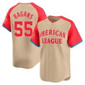 KC.Royals #55 Cole Ragans Player Cream American League All-Star Game Limited Home Gdoa Stitched Jerseys