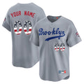 Custom LA.Dodgers Gray USA 250 Fourth of July Limited Home Game Any Name & Number Gdoa Stitched Jerseys