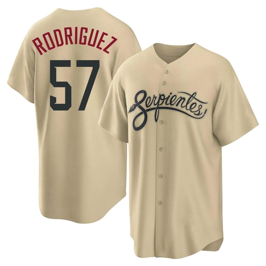A.Diamondbacks #57 Eduardo Rodriguez Player Tan City Connect Home Game Gdoa Stitched Jerseys