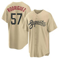 A.Diamondbacks #57 Eduardo Rodriguez Player Tan City Connect Home Game Gdoa Stitched Jerseys