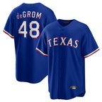 T.Rangers #48 Jacob deGrom Player Royal Home Game Fdoa Stitched Jerseys