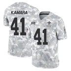 NO.Saints #41 Alvin Kamara Player Arctic Camo Salute To Service Limited Game Gdoa Stitched Jerseys