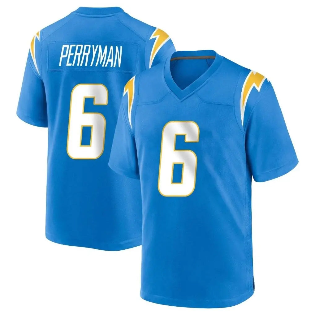 LA.Chargers #6 Denzel Perryman Player Blue Home Game Gdoa Stitched Jerseys