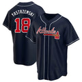 A.Braves #18 Mike Yastrzemski player Navy Replica Alternate Stitched Jerseys