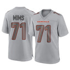 C.Bengals #71 Amarius Mims Player Gray Atmosphere Fashion Game Gdoa Stitched Jerseys