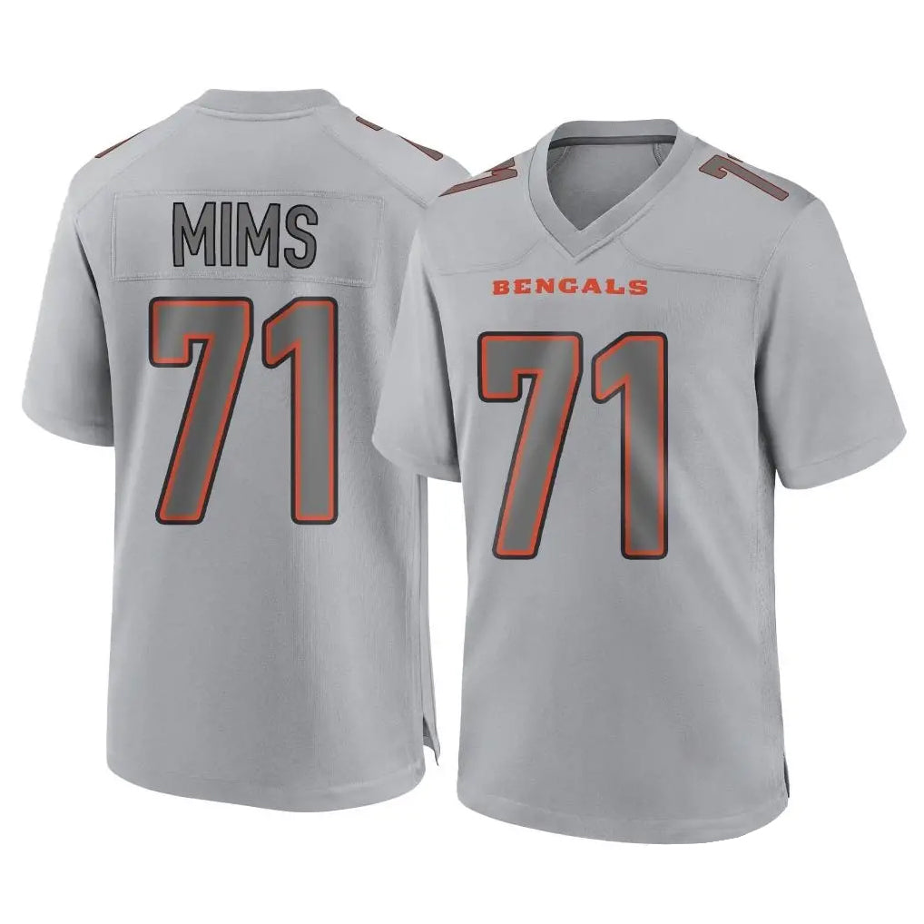 C.Bengals #71 Amarius Mims Player Gray Atmosphere Fashion Game Gdoa Stitched Jerseys