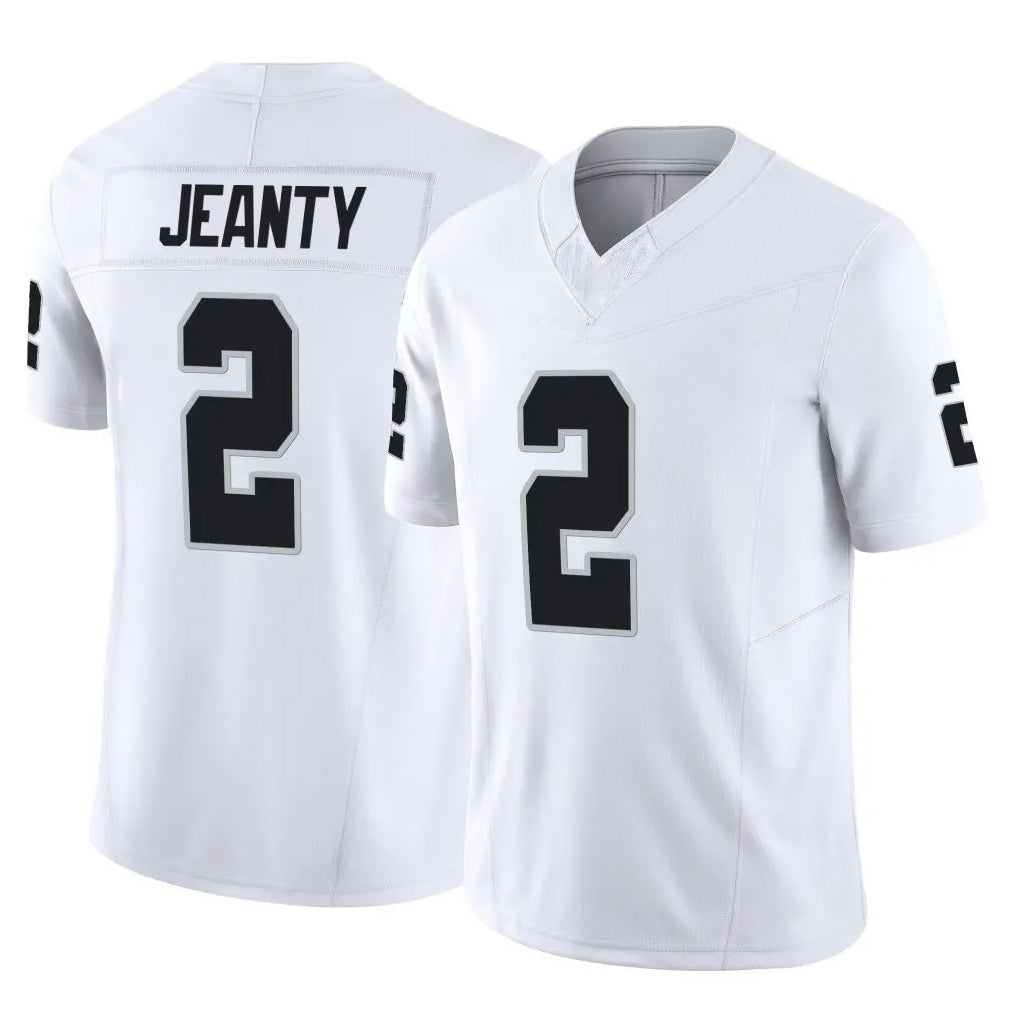 LV.Raiders #2 Ashton Jeanty Player White Limited Vapor F.U.S.E. Home Game Gdoa Stitched Jerseys