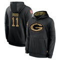 GB.Packers #11 Jayden Reed Player Black Salute to Service Hoodies Limited Game Gdoa Stitched Jerseys