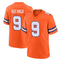 D.Broncos #9 Talanoa Hufanga Player Orange Alternate Collection Throwback Game Gdoa Stitched Jerseys