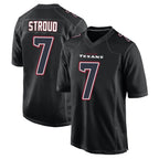 H.Texans #7 CJ Stroud Player Black Fashion Home Game Gdoa Stitched Jerseys