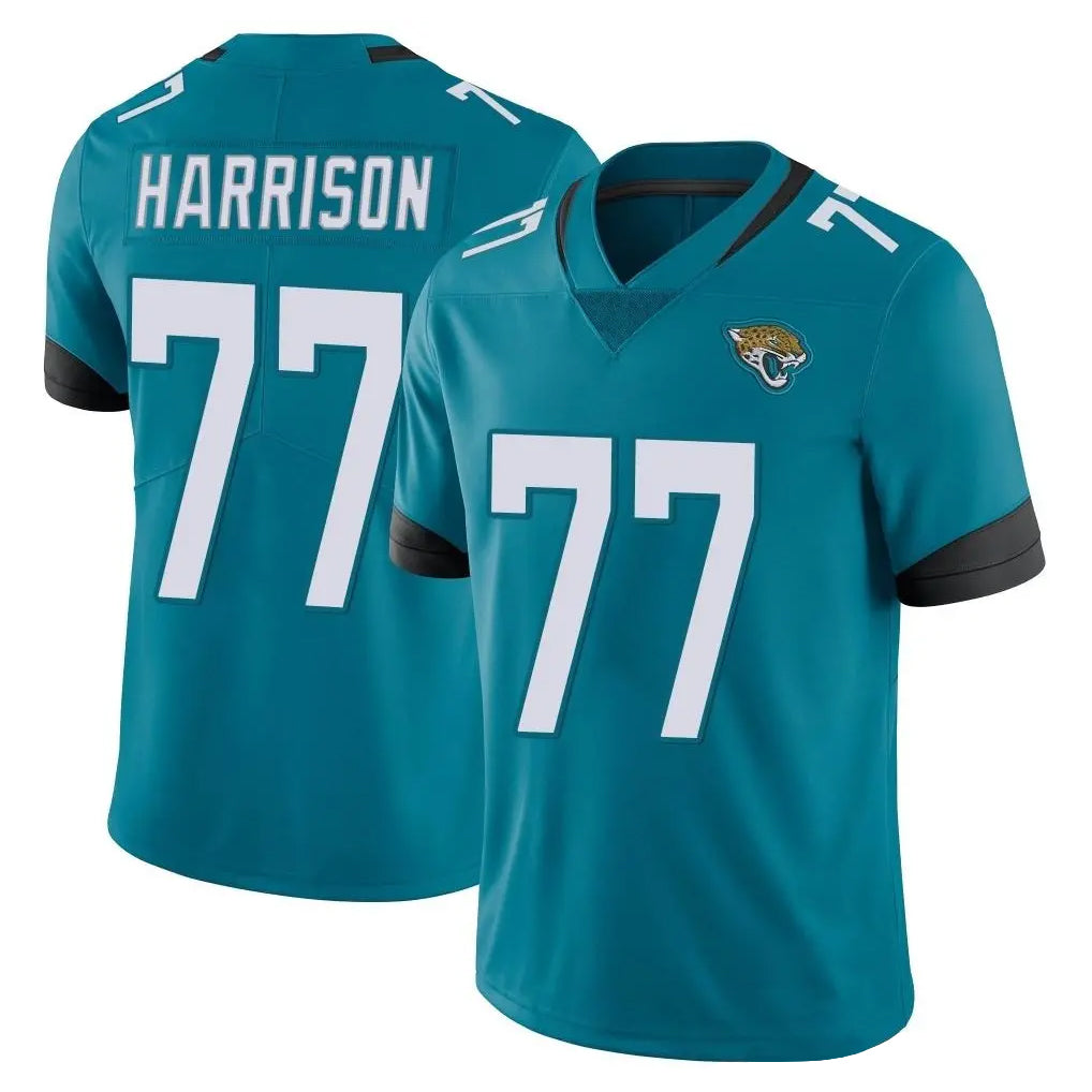 J.Jaguars #77 Anton Harrison Player Teal Vapor Untouchable Limited Home Game Gdoa Stitched Jerseys