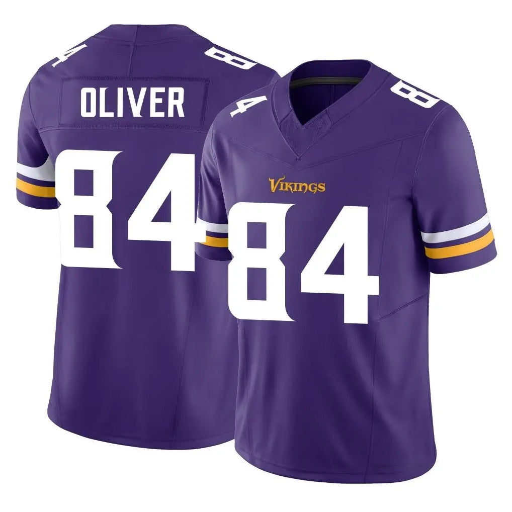 M.Vikings #84 Josh Oliver Player Purple Limited Vapor F.U.S.E. Home Game Gdoa Stitched Jerseys