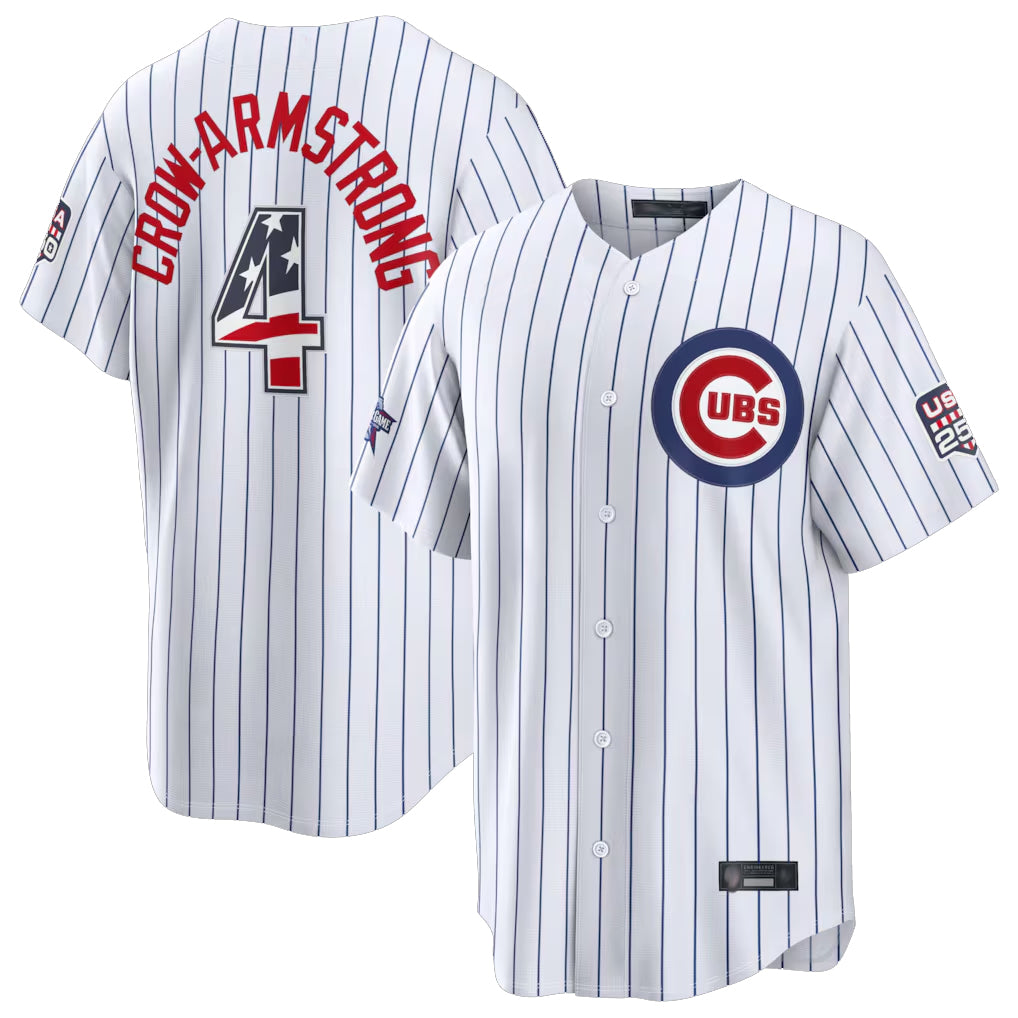C.Cubs #4 Pete Crow-Armstrong Player White 2026 All-Star Edition Stars & Stripes Home Game Gdoa250Ys Stitched Jerseys