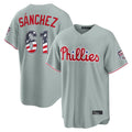 P.Phillies #61 Cristopher Sanchez Player Gray USA 250 Fourth of July Limited Home Game Gdoa250Ys Stitched Jerseys