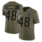 LA.Chargers #48 Bud Dupree Player Olive 2025 Salute To Service Limited Game Gdoa Stitched Jerseys