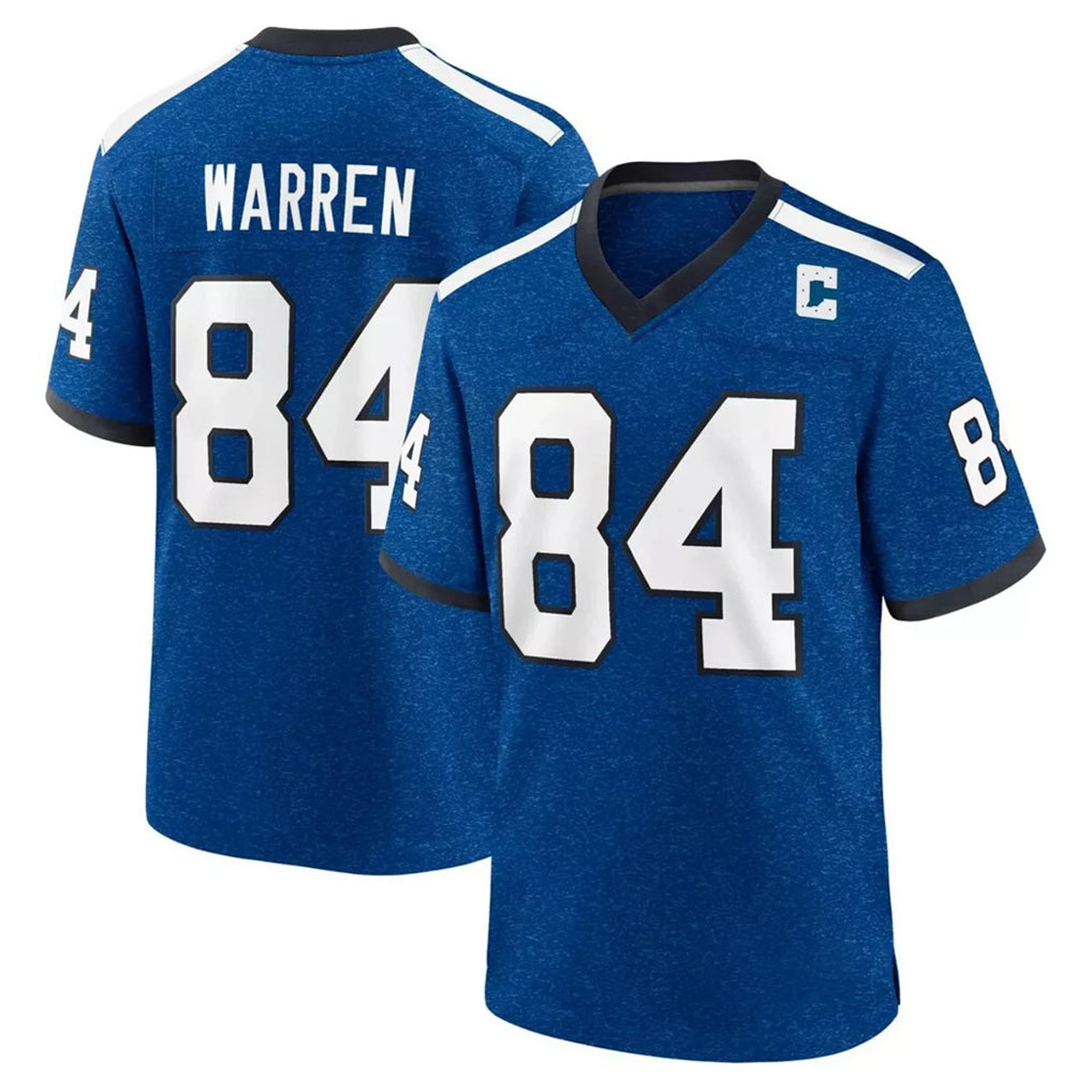 IN.Colts #84 Tyler Warren Player Royal Alternate Indiana Nights Home Game Gdoa Stitched Jerseys