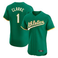 Athletics #1 Denzel Clarke Player Kelly Green Limited Elite Home Game Gdoa Stitched Jerseys