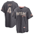 W.Nationals #4 Daylen Lile Player Charcoal City Connect Limited Fdoa Stitched  Jerseys