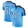 T.Titans #51 Austin Schlottmann Player Light Blue Limited Color Rush Home Game Gdoa Stitched Jerseys