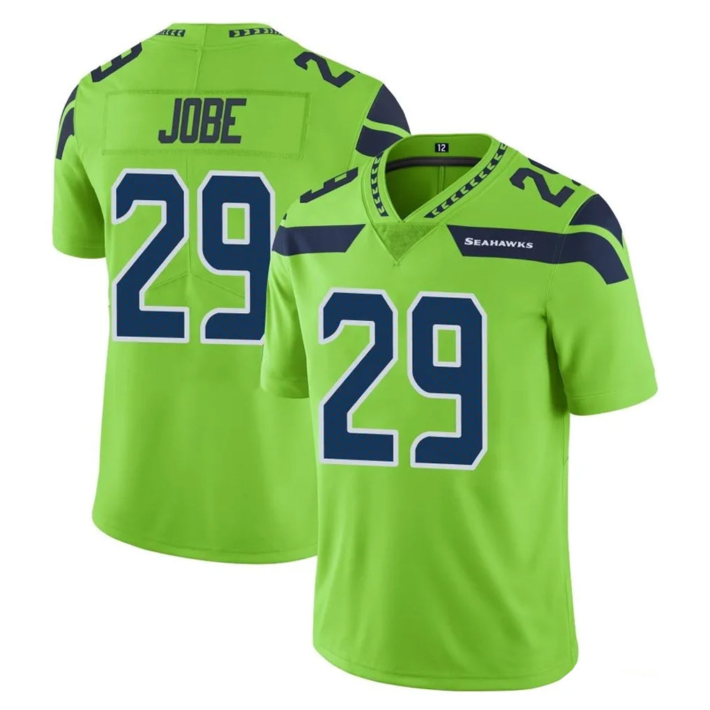 S.Seahawks #29 Josh Jobe Player Green Limited Color Rush Home Game Gdoa Stitched Jerseys