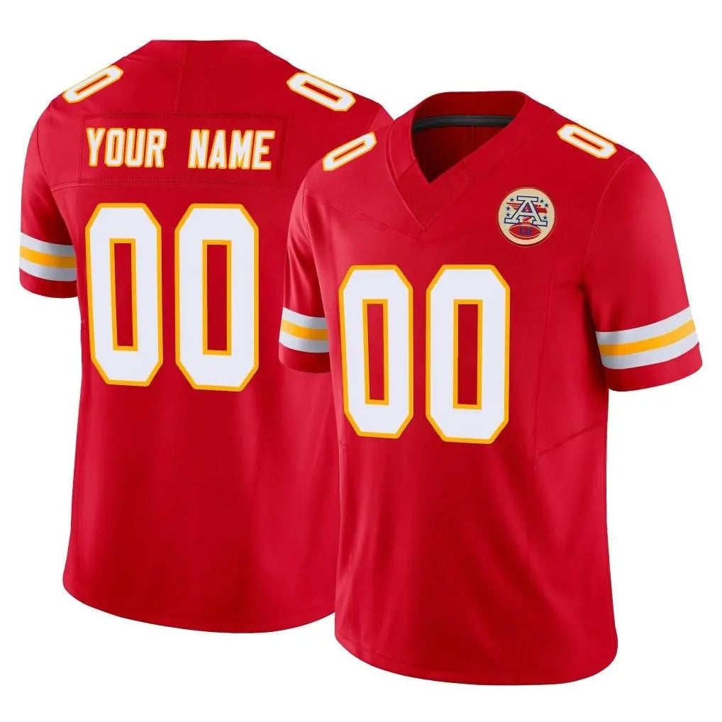 Custom KC.Chiefs Red Limited Vapor F.U.S.E. Home Game Any Name & Numbers Gdoa Stitched Jerseys