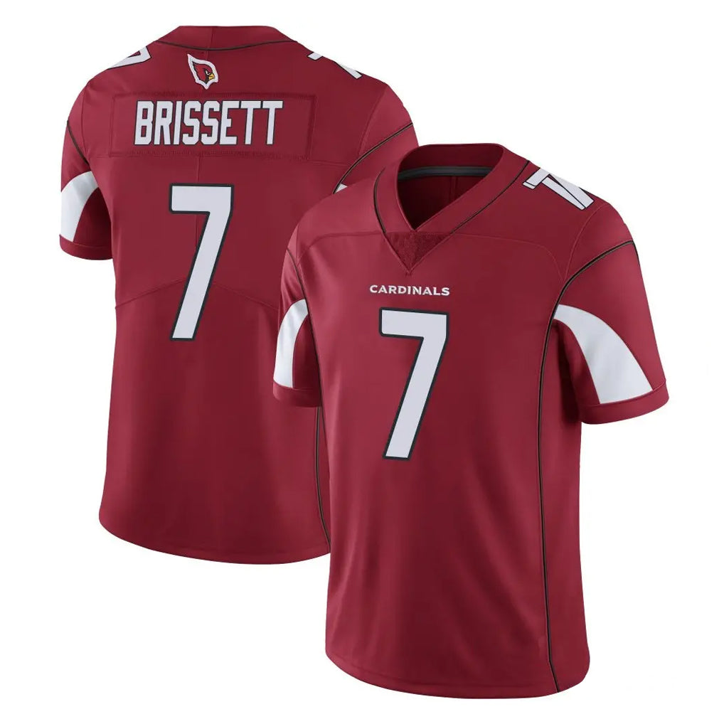 A.Cardinals #7 Jacoby Brissett Player Cardinal Vapor Limited Home Game  Gdoa Stitched Jerseys