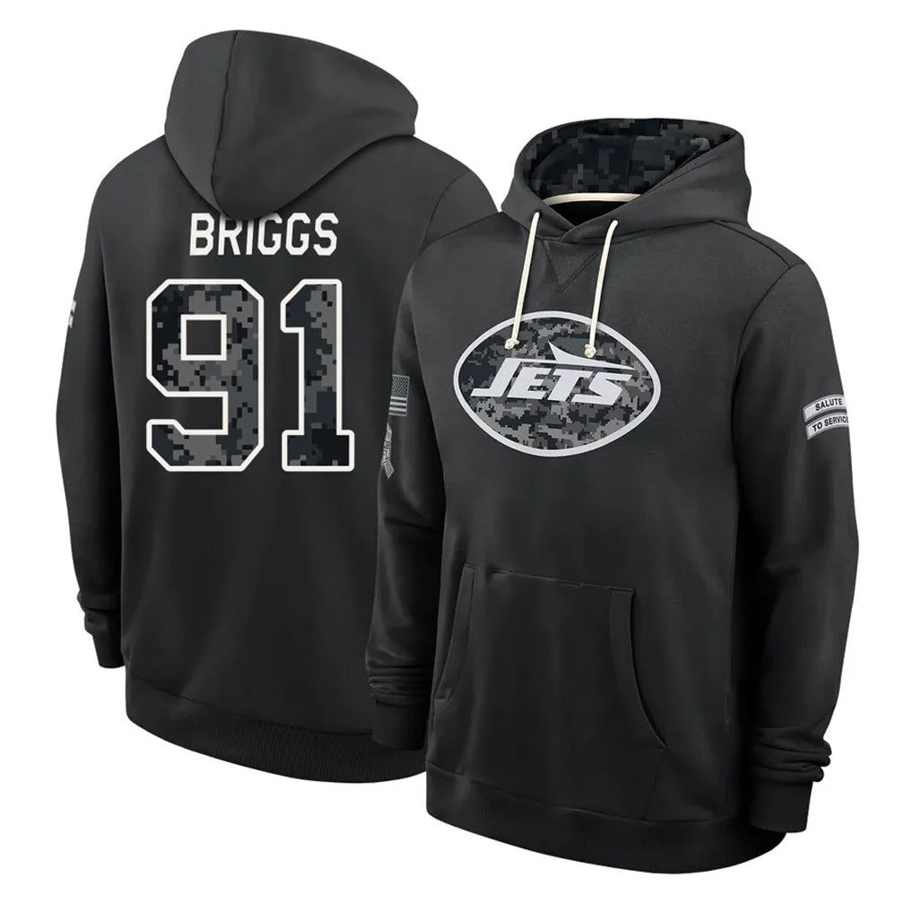 NY.Jets #91 Jowon Briggs Player 2026 Black Logo Pullover Hoodies Limited Game Gdoa Stitched Jerseys