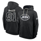 NY.Jets #91 Jowon Briggs Player 2026 Black Logo Pullover Hoodies Limited Game Gdoa Stitched Jerseys