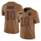 B.Bills #10 Khalil Shakir Player Brown Salute To Service Limited Gdoa Stitched Jerseys