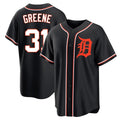 D.Tigers #31 Riley Greene Player Black Fashion Out Home Game Gdoa Stitched Jerseys