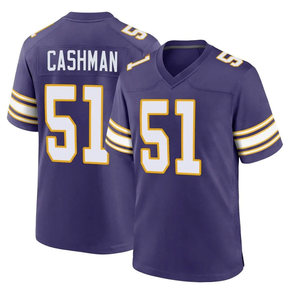 M.Vikings #51 Blake Cashman Player Purple Classic Home Game Gdoa Stitched Jerseys