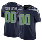 Custom S.Seahawks Navy Limited Vapor F.U.S.E. Home Game Any Name & Numbers Gdoa Stitched Jerseys