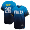 P.Phillies #28 Alec Bohm Player Blue City Connect Home Limited Fdoa Stitched Jerseys