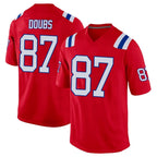 NE.Patriots #87 Romeo Doubs Player Red Home Game Gdoa Stitched Jerseys