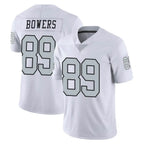 LV.Raiders #89 Brock Bowers Player White Limited Color Rush Home Game Gdoa Stitched Jerseys