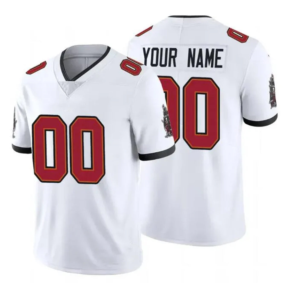 Custom TB.Buccaneers White Limited Vapor Untouchable Home Game Any Name & Numbers Gdoa Stitched Jerseys