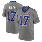 B.Bills #17 Josh Allen Player Gray Nickel City Home Game Gdoa Stitched Jerseys