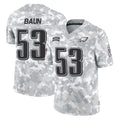 P.Eagles #53 Zack Baun Player Arctic Camo Salute to Service Limited Game Gdoa Stitched Jerseys