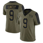NY.Giants #9 Lsaiah Likely Player Olive Salute To Service Limited Game Gdoa Stitched Jerseys