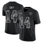 LV.Raiders #14 Matt Gay Player Black Limited 2026 Salute to Service Home Game Stitched Jerseys