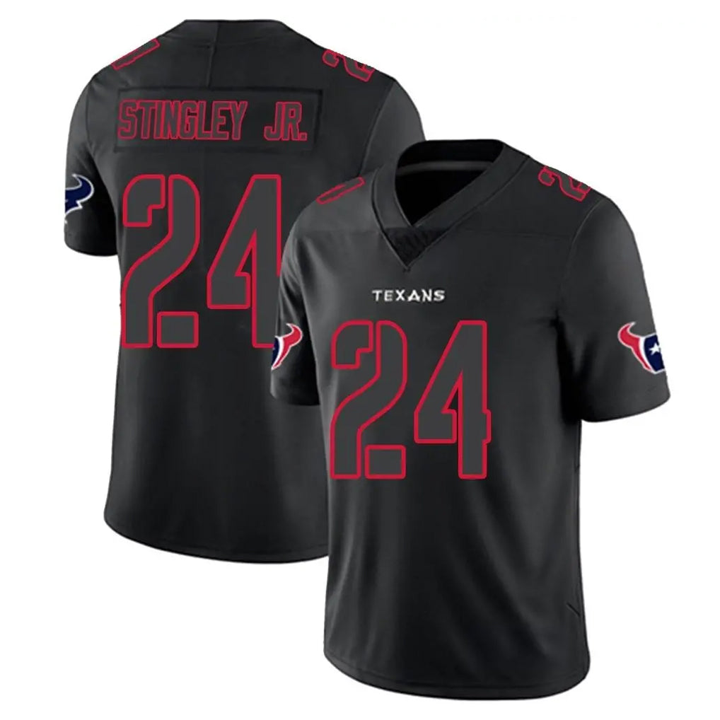 H.Texans #24 Derek Stingley Jr. Player Black Impact Limited Game Gdoa Stitched Jerseys