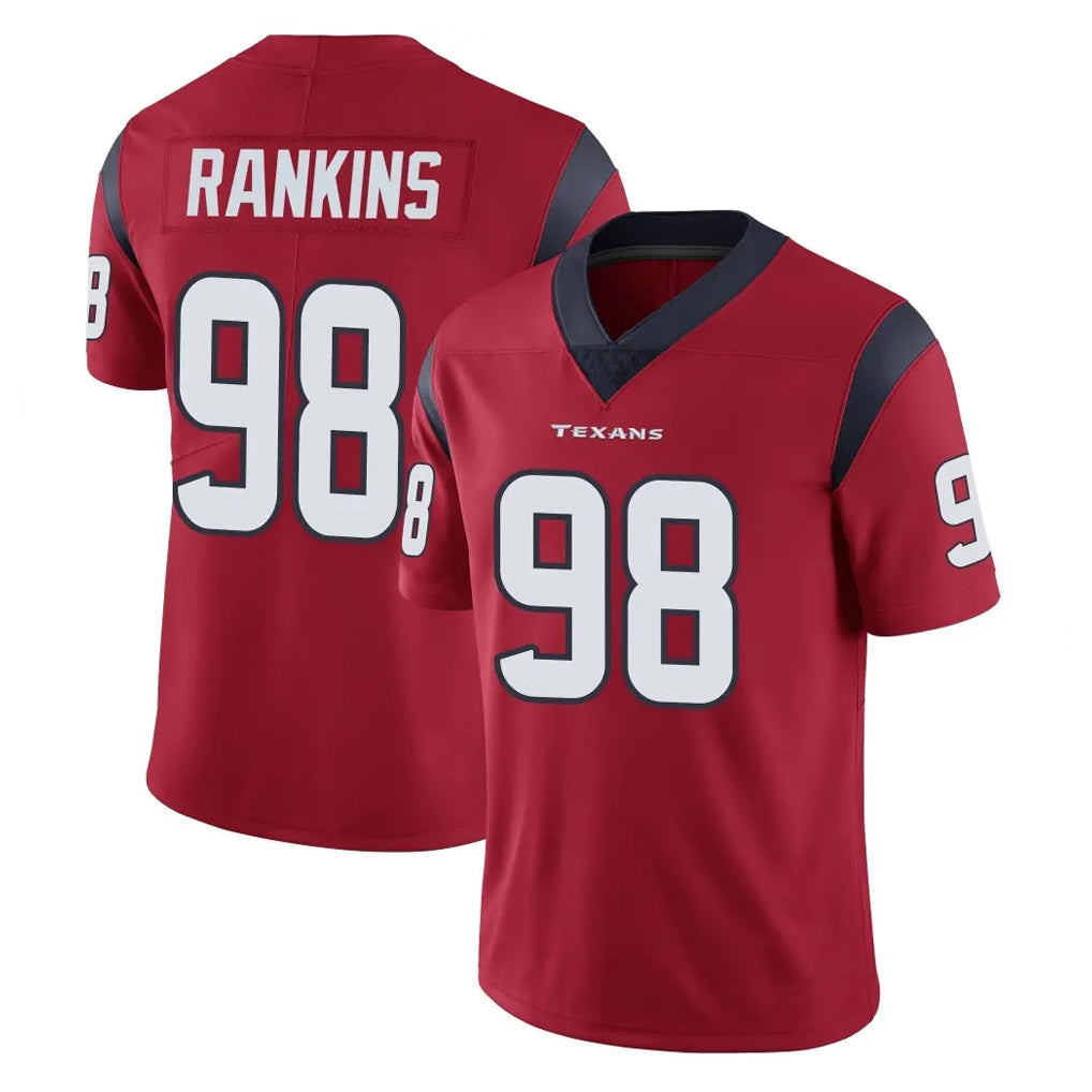 H.Texans #98 Sheldon Rankins Player Red Limited Vapor Untouchable Home Game Gdoa Stitched Jerseys