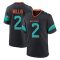 M.Dolphins #2 Malik Willis Player Black Pitch Rivalries Collection Home Game Gdoa Stitched Jerseys