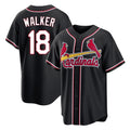 St. Louis Cardinals #18 Jordan Walker Player Black Carbon Fashio Game Fdoa Stitched Jerseys