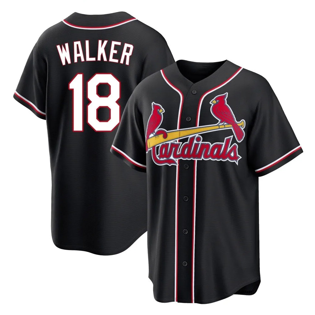 St. Louis Cardinals #18 Jordan Walker Player Black Carbon Fashio Game Fdoa Stitched Jerseys