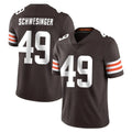 C.Browns #49 Carson Schwesinger Player Brown Color Vapor Untouchable Limited Home Game Gdoa Stitched Jerseys