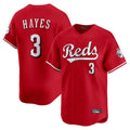 C.Reds #3 Ke'Bryan Hayes Player Red Home Limited Gdoa Stitched Jerseys