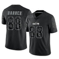 S.Seahawks #88 AJ Barner Player Black Limited Reflective Home Game Gdoa Stitched Jerseys